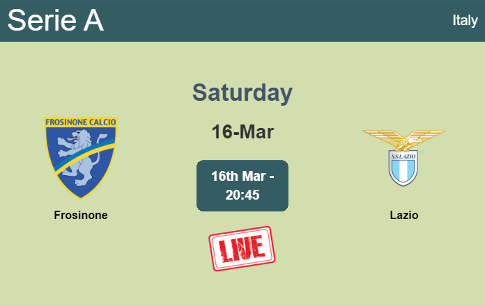 How to watch Frosinone vs. Lazio on live stream and at what time