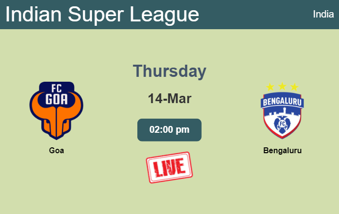 How to watch Goa vs. Bengaluru on live stream and at what time