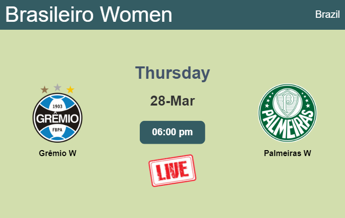 How to watch Grêmio W vs. Palmeiras W on live stream and at what time