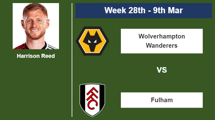 FANTASY PREMIER LEAGUE. Harrison Reed stats before playing against Wolverhampton Wanderers on Saturday 9th of March for the 28th week.