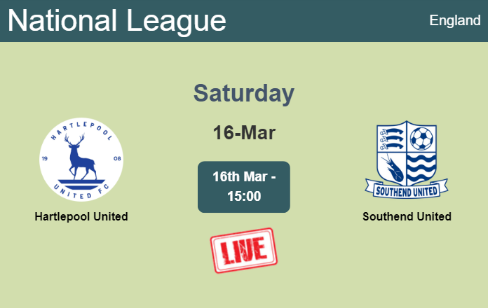 How to watch Hartlepool United vs. Southend United on live stream and at what time