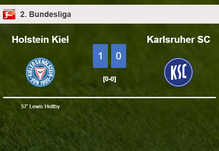 Holstein Kiel tops Karlsruher SC 1-0 with a goal scored by L. Holtby
