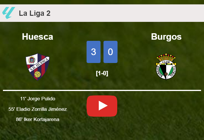 Huesca defeats Burgos 3-0. HIGHLIGHTS