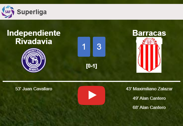 Barracas Central tops Independiente Rivadavia 3-1. HIGHLIGHTS