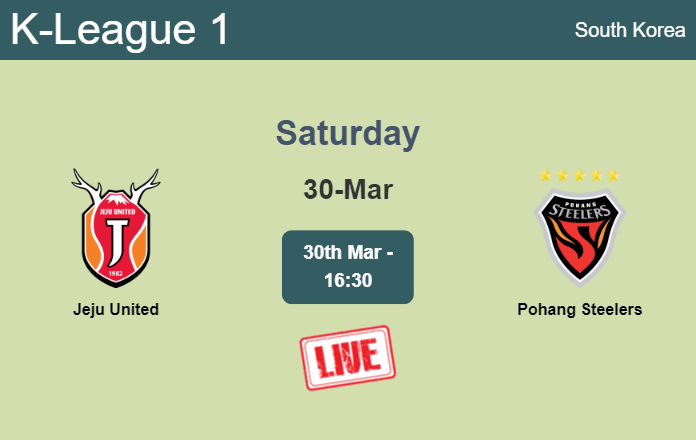 How to watch Jeju United vs. Pohang Steelers on live stream and at what time