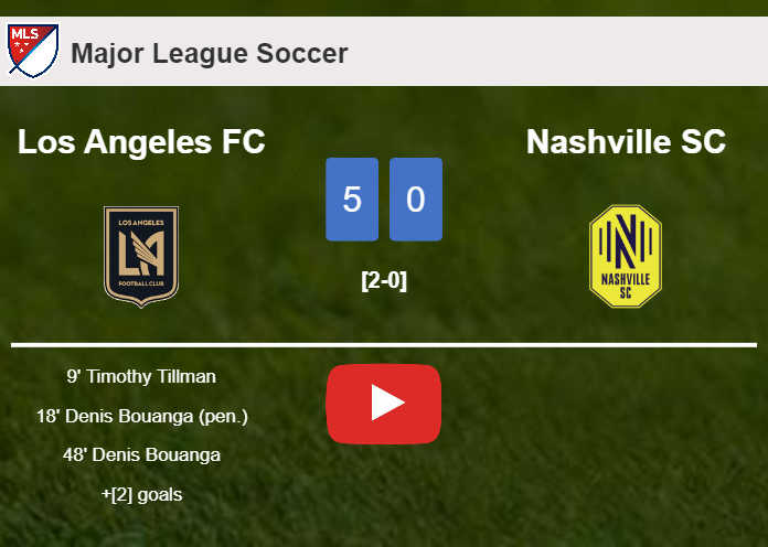 Los Angeles FC liquidates Nashville SC 5-0 with a superb match. HIGHLIGHTS