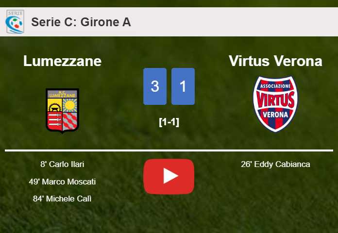 Lumezzane tops Virtus Verona 3-1. HIGHLIGHTS
