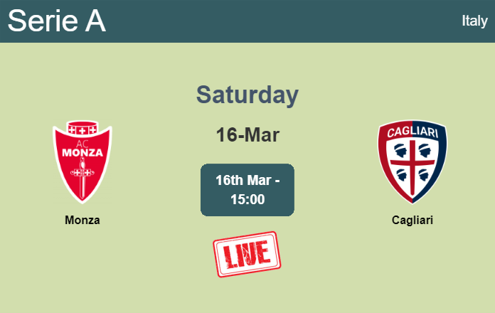 How to watch Monza vs. Cagliari on live stream and at what time