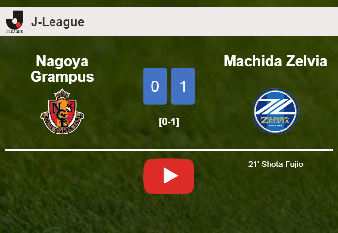 Machida Zelvia conquers Nagoya Grampus 1-0 with a goal scored by S. Fujio. HIGHLIGHTS
