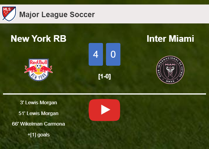 New York RB destroys Inter Miami 4-0 with a superb performance. HIGHLIGHTS