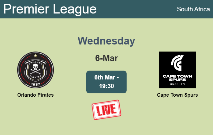 How to watch Orlando Pirates vs. Cape Town Spurs on live stream and at what time