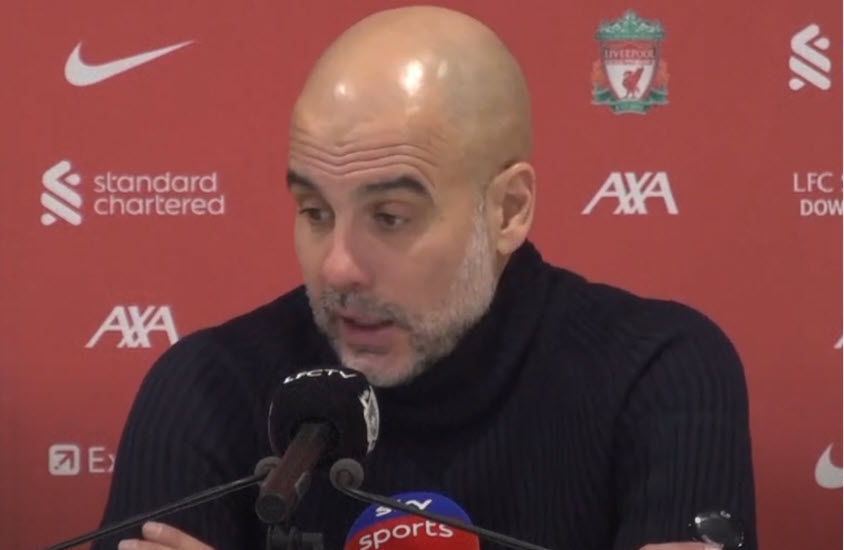 Pep Guardiola Talks About The Match Agaisnt Liverpool