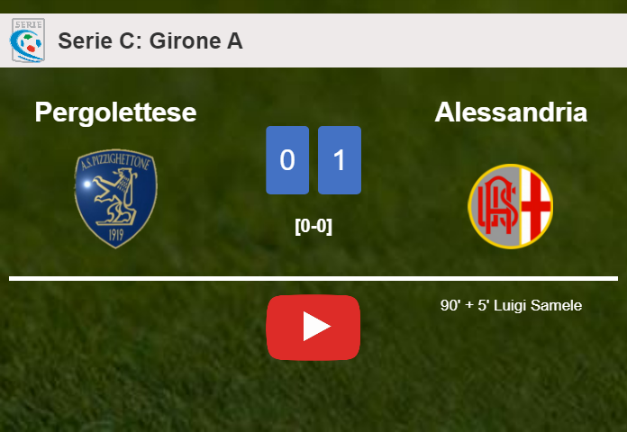 Alessandria defeats Pergolettese 1-0 with a late goal scored by L. Samele. HIGHLIGHTS