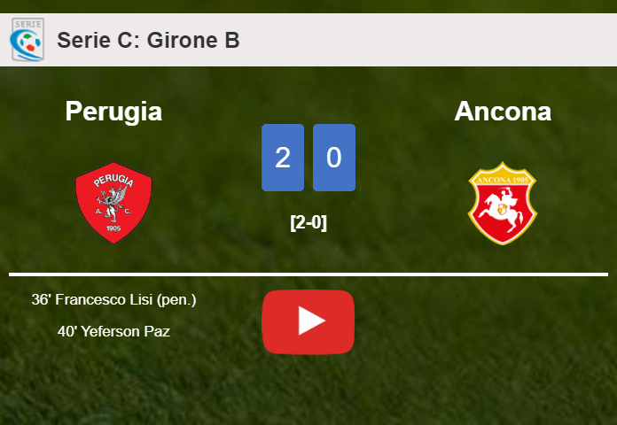 Perugia surprises Ancona with a 2-0 win. HIGHLIGHTS