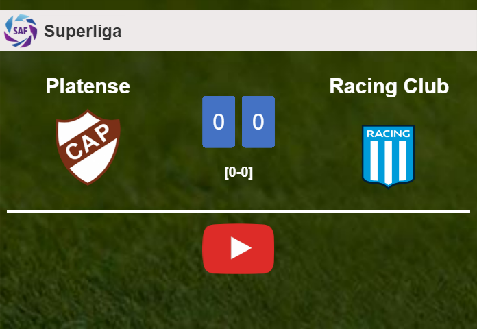 Platense draws 0-0 with Racing Club on Friday. HIGHLIGHTS