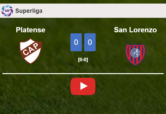 Platense draws 0-0 with San Lorenzo on Saturday. HIGHLIGHTS