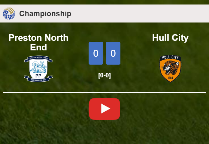 Preston North End draws 0-0 with Hull City on Saturday. HIGHLIGHTS