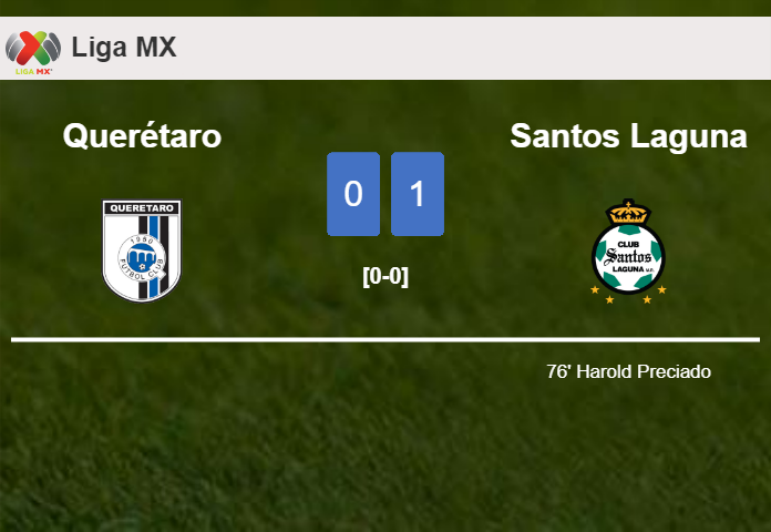 Santos Laguna tops Querétaro 1-0 with a goal scored by H. Preciado