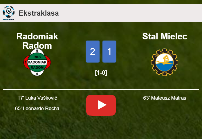 Radomiak Radom defeats Stal Mielec 2-1. HIGHLIGHTS