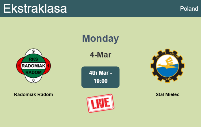 How to watch Radomiak Radom vs. Stal Mielec on live stream and at what time