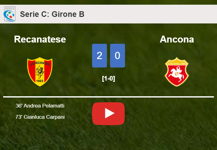 Recanatese overcomes Ancona 2-0 on Saturday. HIGHLIGHTS