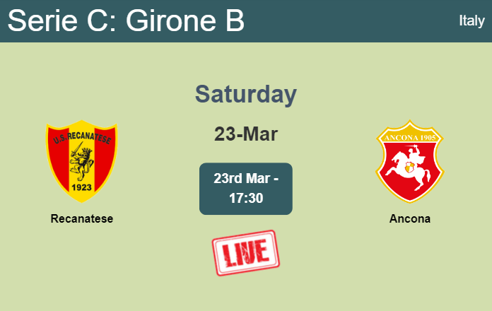 How to watch Recanatese vs. Ancona on live stream and at what time