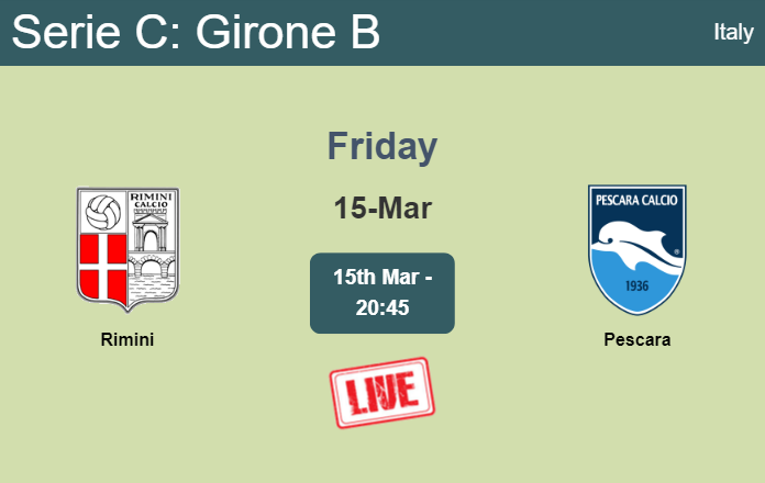 How to watch Rimini vs. Pescara on live stream and at what time
