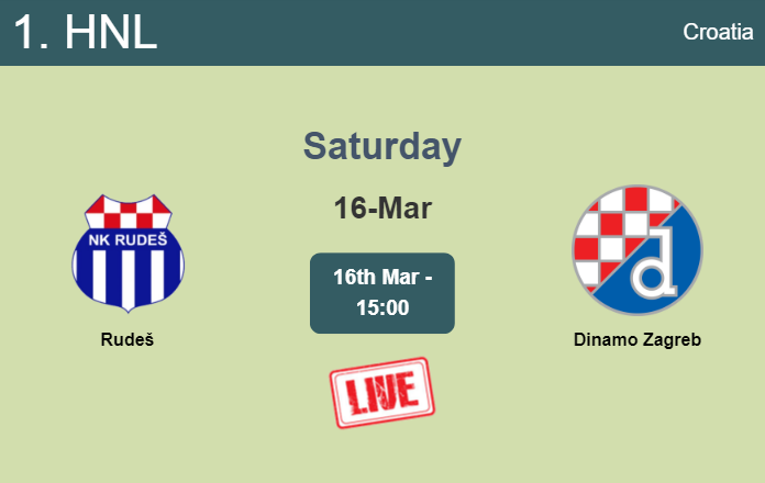How to watch Rudeš vs. Dinamo Zagreb on live stream and at what time