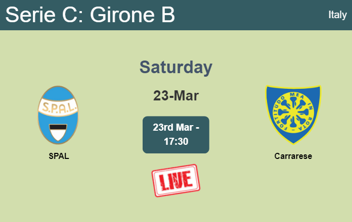 How to watch SPAL vs. Carrarese on live stream and at what time