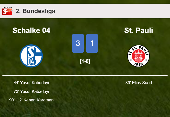 Schalke 04 beats St. Pauli 3-1