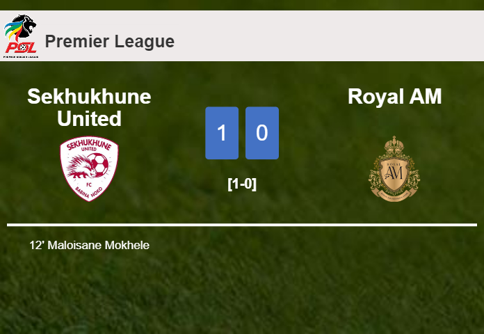 Sekhukhune United defeats Royal AM 1-0 with a goal scored by M. Mokhele