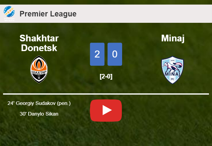 Shakhtar Donetsk surprises Minaj with a 2-0 win. HIGHLIGHTS
