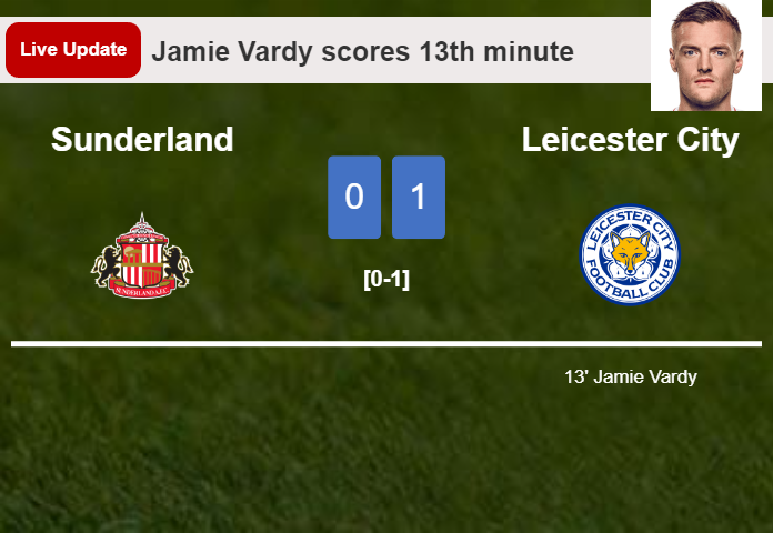 Sunderland vs Leicester City live updates: Jamie Vardy scores opening goal in Championship match (0-1)