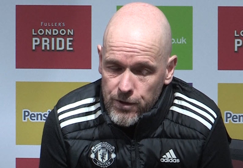 Ten Hag Not Happy After Manchester United Lose Costly Points At Brentford In Premier League