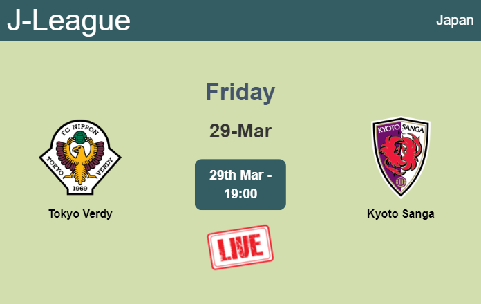How to watch Tokyo Verdy vs. Kyoto Sanga on live stream and at what time