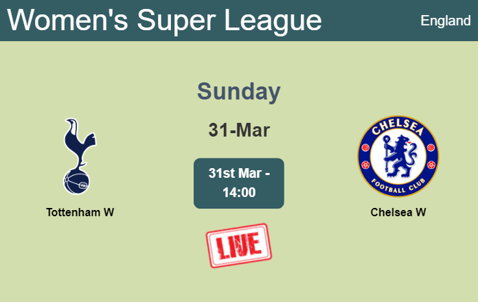 How to watch Tottenham W vs. Chelsea W on live stream and at what time