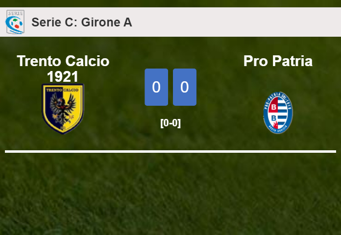 Trento Calcio 1921 draws 0-0 with Pro Patria on Friday