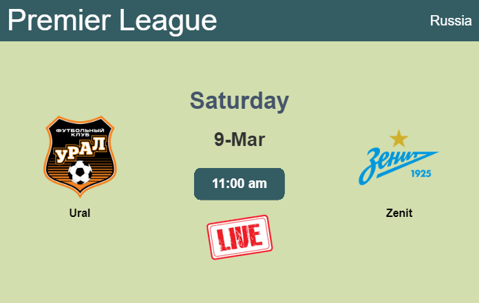 How to watch Ural vs. Zenit on live stream and at what time