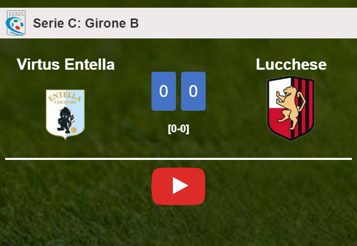 Virtus Entella draws 0-0 with Lucchese on Friday. HIGHLIGHTS