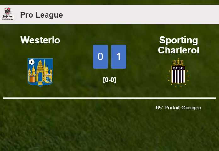 Sporting Charleroi conquers Westerlo 1-0 with a goal scored by P. Guiagon