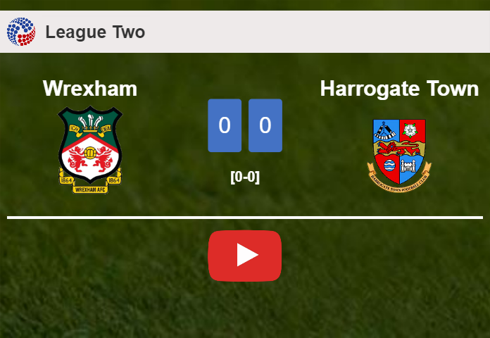 Harrogate Town stops Wrexham with a 0-0 draw. HIGHLIGHTS