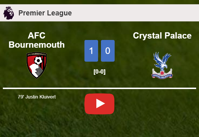AFC Bournemouth conquers Crystal Palace 1-0 with a goal scored by J. Kluivert. HIGHLIGHTS