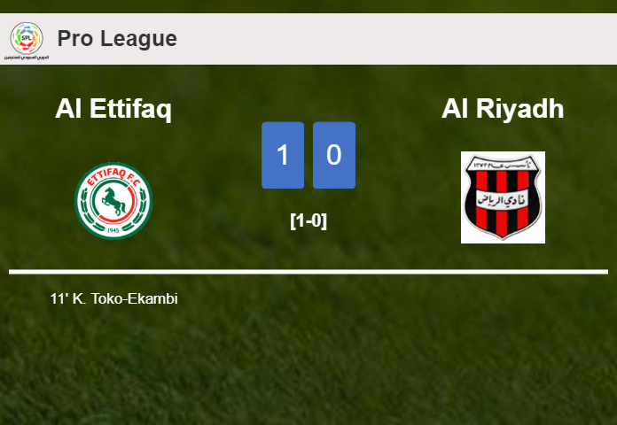 Al Ettifaq overcomes Al Riyadh 1-0 with a goal scored by K. Toko-Ekambi