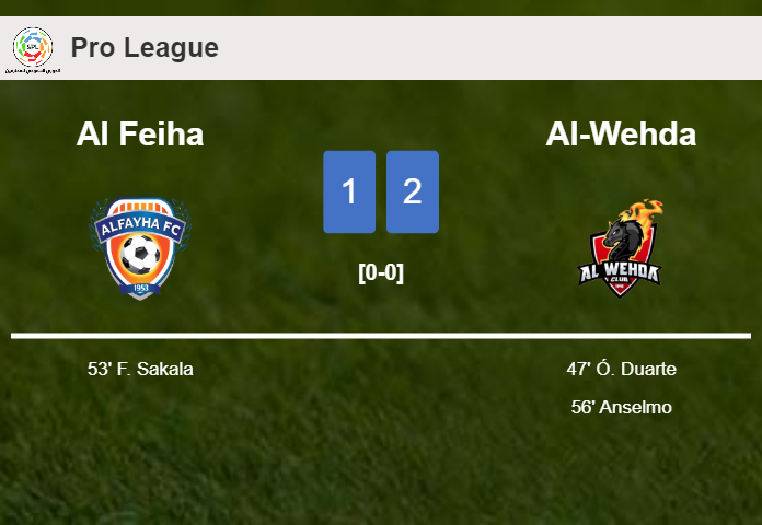 Al-Wehda conquers Al Feiha 2-1