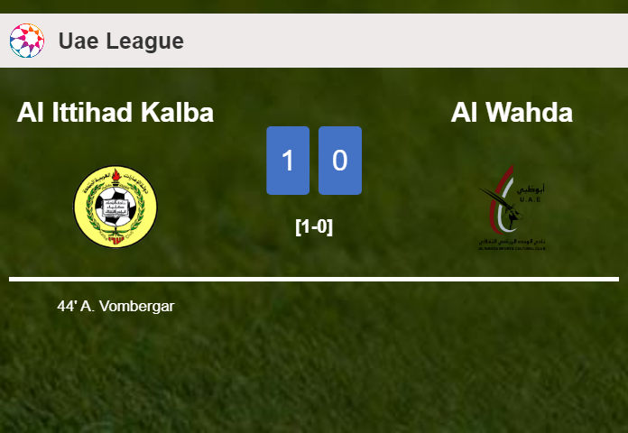 Al Ittihad Kalba conquers Al Wahda 1-0 with a goal scored by A. Vombergar