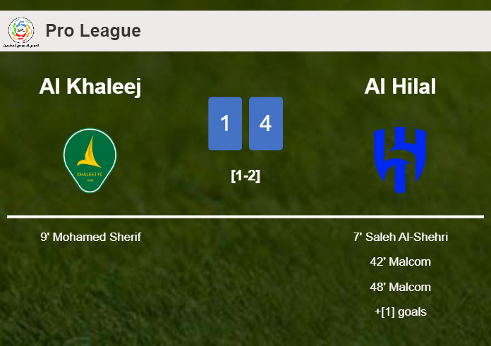 Al Hilal conquers Al Khaleej 4-1
