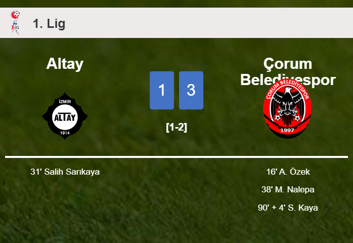 Çorum Belediyespor overcomes Altay 3-1