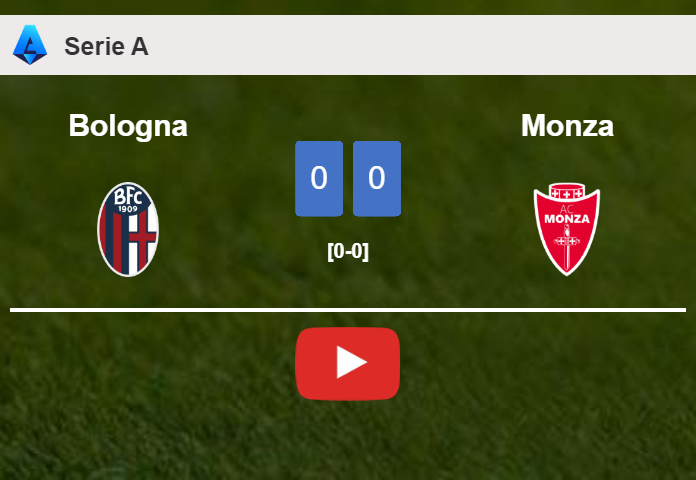 Bologna draws 0-0 with Monza on Saturday. HIGHLIGHTS