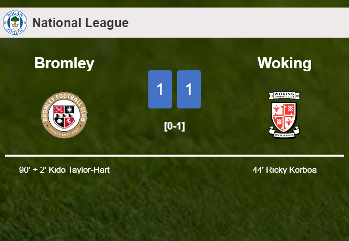 Bromley seizes a draw against Woking