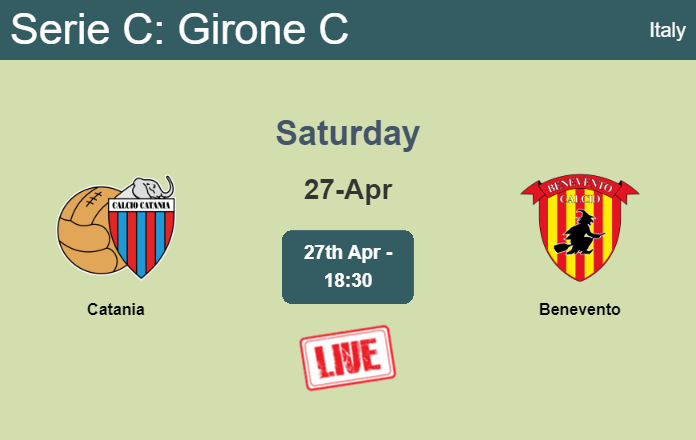 How to watch Catania vs. Benevento on live stream and at what time